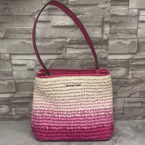 Michael Kors Pratt Medium Bucket Shoulder Bag Dragonfruit Ombré